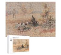 Hunting With The Dogs Artistic Jigsaw Puzzle for Adults, 300 PCS | A screen-free tabletop activity: a clear section-by-section approach at home.
