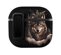 Hunting Wolf Cute Earbuds Case Compatible with Airpods 4 Wireless Headphones Cover
