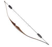 Huntingdoor 54 Inch Traditional Archery Recurve Bow One Piece Competition Longbow RIGHT HANDED 20 25 30 35LBS With Otter Balls String Silencer (35lbs)