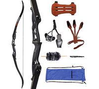 Huntingdoor 56" Takedown Recurve Bow Set Adults Longbow Kit 30-50 lbs with Archery Accessories Metal Riser Laminated Limbs Hunting Bow Target Practice