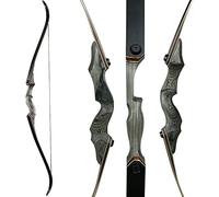 Huntingdoor 60 Inch Archery Takedown Recurve Bow RH Take down Traditional Longbow Handmade Wooden Hunting Bow for Right Hand Target Shooting Practice 40lbs