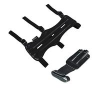 Huntingdoor Archery Arm Guards Forearm Protector Adjustable 3 Straps and Archery Finger Tab Shooting Glove 3 Finger Guard Leather Black for Left Hand Right Hand