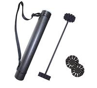 Huntingdoor Archery Arrow Tubes Telescopic Arrow Holder Back Quiver Arrow Case Carrier Adjustable Shoulder Strap Belt with Arrows Rack and 2 EVA Foam Separator(Black)