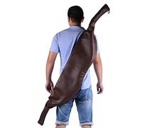 Huntingdoor Archery Bow Case 47'' 53'' 58" 69'' PU Bags Cover Leather Quiver for Recurve Longbow or Traditional Bow(Brown) (53in/135cm)