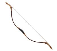Huntingdoor Mongolian Recurve Bow Traditional Handmade Longbow 30-55lbs Archery Wooden Bow Fit for Right & Left Hand for Outdoor Sports Hunting Competition Training Game（50lbs）