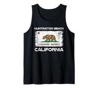 Huntington Beach California Flag Design Californian Flag Tank Top
