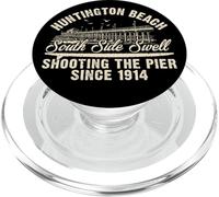 Huntington Beach South Side Swell Shooting The Pier 1914 PopSockets PopGrip for MagSafe