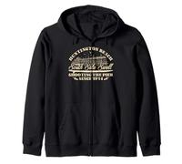 Huntington Beach South Side Swell Shooting The Pier 1914 Zip Hoodie
