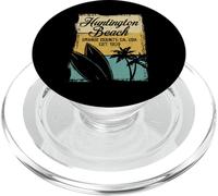 Huntington Beach Surf City California Distressed Surfing PopSockets PopGrip for MagSafe