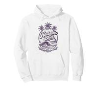 Huntington Beach Surf City USA Retro 70s Distressed Badge Pullover Hoodie