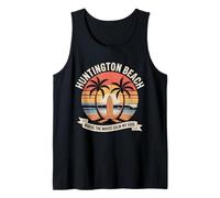 Huntington Beach Where The Waves Calm My Soul Retro Graphic Tank Top