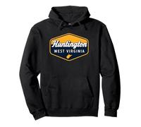 Huntington West Virginia Retro Badge Jewel City WV Local Pullover Hoodie