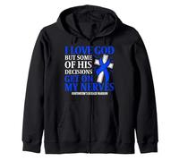 Huntingtons Disease Warrior HD Awareness Zip Hoodie