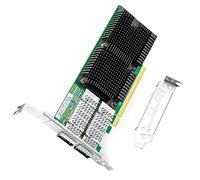 HUNTION 100Gb Network Card with Intel E810-CAM2 Chip,Dual-QSFP28 Ports PCI Express Ethernet Nic Adapter Support Windows Server/Linux/VMware,Compare to Intel E810-CQDA2