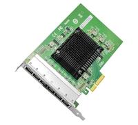HUNTION Gigibit Network Card, 10/100/1000Mbps Six-Port RJ45 Copper Ethernet Adapter, with Intel I350 Chip, PCI-Express X4 NIC Support Windows Server/Linux/VMware