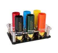 HUNTPAL 12 Gauge Shotgun Shell Shot Glass Set of 6 Red Shot Glasses with Acrylic Tray Holder Gift Box Blessing Cards, Cool Novelty Funny Gift Set Bar Party Decoration for Men Hunter Shooter