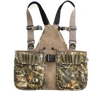 HUNTPAL Upland Bird Hunting Vest Tactical Backpack with Game Pouch, Pockets, Chest Strap and Waist Belt, Fit for Bird Hunting, Waterfowl Camo (With Hand-warmer Pockets), 00-14