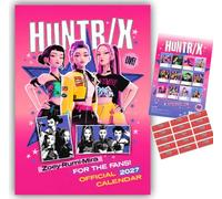 HUNTR/X Kpop Demon Hunters Official 2027 A3 Calendar | Zoey, Rumi & Mira, 12 Monthly Pages, For Fans, A3 Size with FREE Stickers Included