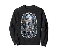 Huntress of the Night Moon Goddess Archer Greek Mythology Sweatshirt