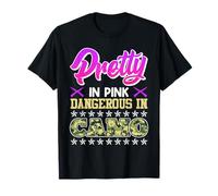 Huntresses Pretty Pink Dangerous in CAMO Huntress T-Shirt