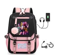 Huntrix Kpop Demon Hunter Backpack - Huntrix Backpack for Teens and Kpop Fans, USB Fast Charging Backpack, Large Capacity, Fashion School & Travel Style