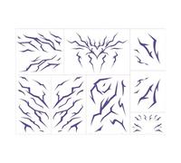 Huntrix Temporary Tattoos Stickers Huntrix Merch Are You the Guardian or the Devil? 8PC Purple Fantasy Tattoos Stickers for Cosplay