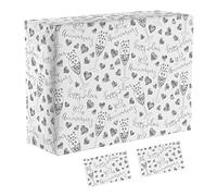 Hunts England - 1 Sheet Of 25th Silver Wedding Anniversary Wrapping Paper - Includes 2 Gift Tags - Iconic Collection - For Husband, Wife, Couple, Friends, etc. - 25 Years