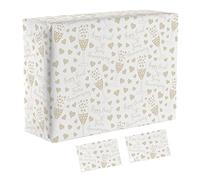 Hunts England - 1 Sheet Of 30th Pearl Wedding Anniversary Wrapping Paper - Includes 2 Gift Tags - Iconic Collection - For Wife, Husband, Couple, Friends, etc. - 30 Years
