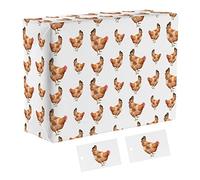 Hunts England - 1 Sheet Of Chicken Hens Birthday Fun Wrapping Paper For Him Or Her - Includes 2 Gift Tags - Countryside Collection - Gift Wrap For Boys, Girls, Kids, Men, Women, etc.