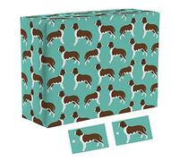 Hunts England - 1 Sheet Of Springer Spaniel Dog Birthday Wrapping Paper For Men/Women - Includes 2 Gift Tags - Folded Gift Wrap - Iconic Collection - For Son, Daughter, Mum, Wife, etc.