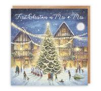 Hunts England - 1st Christmas As Mrs & Mrs Card - 'Christmas Eve' - Milo's Gallery Collection - Female And Female - For Couple, Friends, Wife, etc.