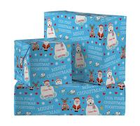 Hunts England - 2 Sheets Of Our First Christmas Together Fun Wrapping Paper - Includes 2 Gift Tags - Iconic Collection - For Boyfriend, Girlfriend, Husband, Wife - 1st Xmas Together