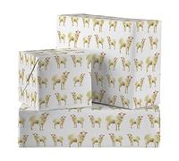Hunts England - 2 Sheets Of Sheep Birthday Fun Wrapping Paper For Him Or Her - Includes 2 Gift Tags - Countryside Collection - Animal Gift Wrap For Boys, Girls, Kids, Men, Women, etc.