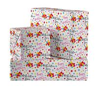 Hunts England - 2 Sheets Of Sister Birthday Fun Wrapping Paper - Includes 2 Gift Tags - Folded Gift Wrap For Sister - Iconic Collection - Colourful Gift Wrap