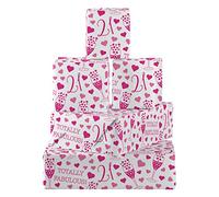 Hunts England - 5 Sheets Of 21st Birthday Fabulous Fun Wrapping Paper For Her - Includes 5 Gift Tags - Age 21 Female Folded Gift Wrap - Still Totally Fabulous Collection - Age Twenty One Gift Wrap