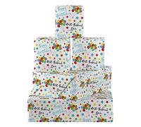 Hunts England - 5 Sheets Of Husband Birthday Fun Wrapping Paper - Includes 5 Gift Tags - Folded Gift Wrap For Husband - Iconic Collection - Colourful Gift Wrap From Wife