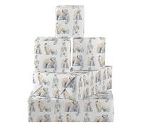 Hunts England - 5 Sheets Of Polar Bear Birthday Fun Wrapping Paper For Him Or Her - Includes 5 Gift Tags - Iconic Collection - Animal Gift Wrap For Boys, Girls, Kids, Men, Women, etc.