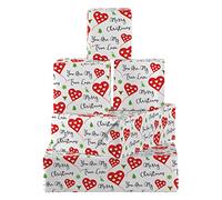 Hunts England - 5 Sheets Of True Love Fun Christmas Wrapping Paper - Includes 5 Gift Tags - Red Heart Collection - For Boyfriend, Girlfriend, Husband, Wife - You Are My True Love