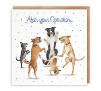 Hunts England After Operation Card - Dancing Dogs - After Your Operation... - Recovering From Operation Card For Men, Women, Kids, Adults, Boys, Girls, etc. - Milo's Gallery Collection