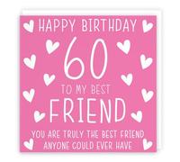 Hunts England - Best Friend 60th Birthday Card - Happy Birthday - 60 - To My Best Friend - Iconic Collection - Fun Birthday Card