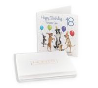 Hunts England - Boxed 18th Son Birthday Card - Dancing Dogs - Fantastic Son - Age 18 - Men's 18th Birthday Card - Milo's - Funny - In Keepsake Box