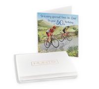 Hunts England - Boxed 50th Son-in-Law Road Cycling Birthday Card - Hill Climb - Road Bikes - Milo's - Age 50 Birthday Card For Son In Law - Men - In Keepsake Box