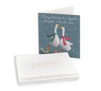 Hunts England - Boxed Daughter And Son In Law Stunning Christmas Card - Merry Christmas To A Special Daughter & Son In Law - Festive Geese - Milo's - Card In Keepsake Box
