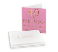 Hunts England - Boxed Daughter In Law 40th Birthday Card - 40 & Fabulous - Happy Birthday Daughter In Law - Still Totally Fabulous Collection - Card In Keepsake Box