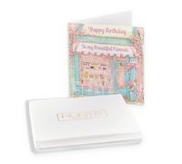 Hunts England - Boxed La Petite Patisserie Fiancée Birthday Card For Her - Happy Birthday Card For Fiancee - Milo's Gallery - Card In Keepsake Box
