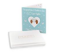 Hunts England - Boxed Sister & Brother-in-Law 60th Anniversary Card - 60 Years - Diamond Anniversary - Romantic Meadows - 60th Anniversary Card - Card In Keepsake Box