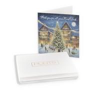 Hunts England - Boxed Thank You For All Your Hardwork Christmas Card - 'Christmas Eve' - Milo's - Xmas Card For Employees, Staff, Colleagues, Workers, etc. - Card In Keepsake Box