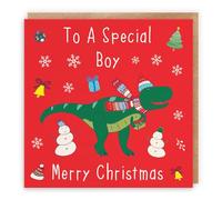 Hunts England - Christmas Card For A Special Boy - To A Special Boy - Merry Christmas - Dinosaur Collection