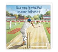 Hunts England - Cricket Fun Retirement Card For Dad - Milo's Gallery - Sport Dad Retirement Card - Retiring Card For Cricket Fan Dad