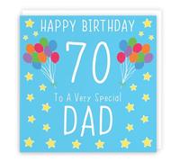 Hunts England - Dad 70th Birthday Card - Happy Birthday - 70 - To A Very Special Dad - Iconic Collection